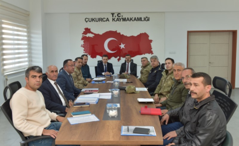 Çukurca'da Karla Mücadele Toplantısı Yapıldı